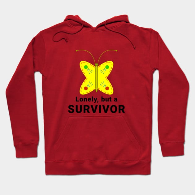 Lonely Surviving Butterfly - Light Hoodie by SineArt